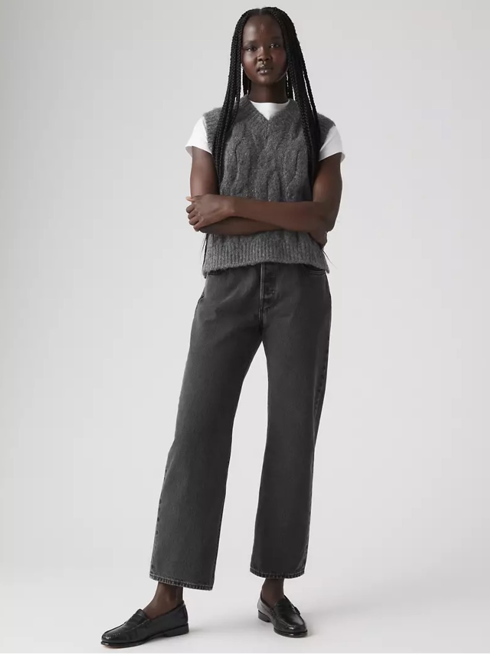 NWT Levi’s 501 90s Black Ankle Jeans